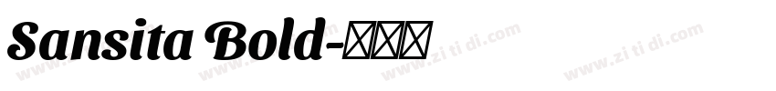 Sansita Bold字体转换